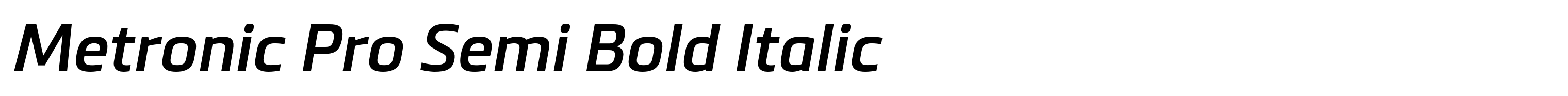 Metronic Pro Semi Bold Italic